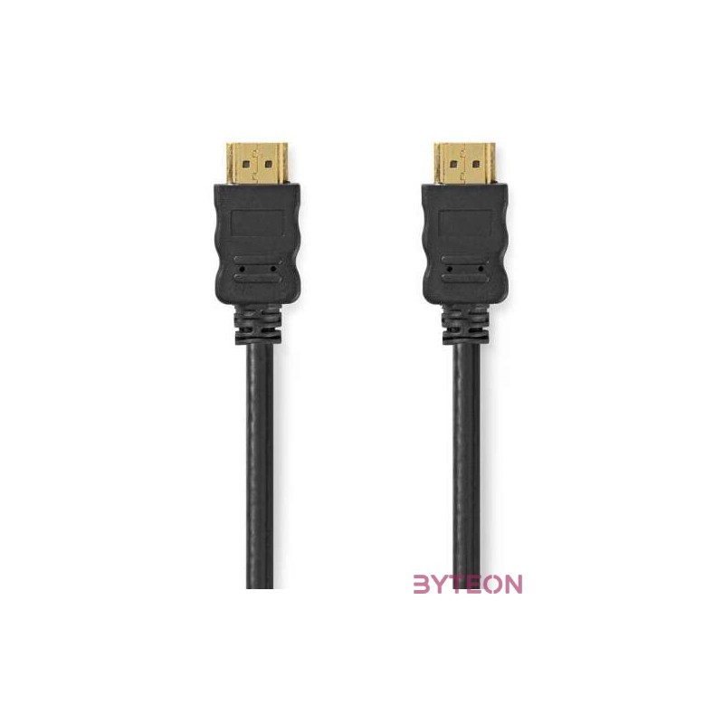 Nedis CVGL34060BK50 ultra HD HDMI kábel, HDMI dugó - dugó, 4K60Hz, ARC, 18 Gbps, aranyozott csatlakozók, hossz 5m