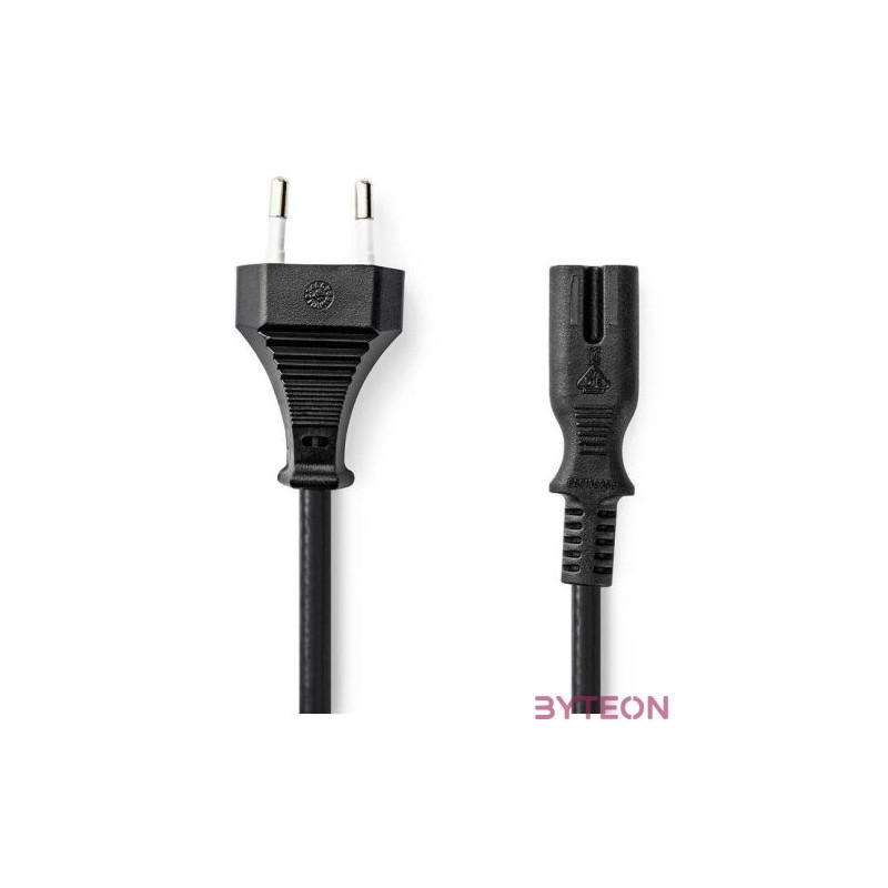 Nedis CEGL11040BK30 táp kábel IEC-320-C7, 2 x 0.75 mm, hossz 3m