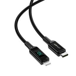 Cable USB-C to Lightning Acefast C6-01, 30W, MFi, 1.2m (black)