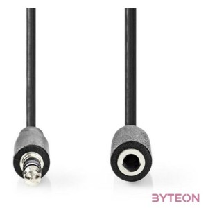 Nedis CAGL22050BK30 3,5mm jack hosszabító hábel, 3,5mm sztereo jack dugó - 3,5mm sztereo jack aljzat, hossz 3m