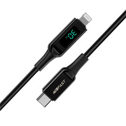 Cable USB-C to Lightning Acefast C6-01, 30W, MFi, 1.2m (black)