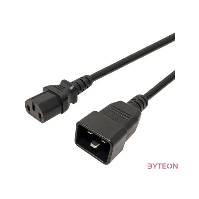 PREMIUMCORD Tápkábel C13 - C20 1m, fekete