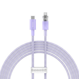 Fast Charging cable Baseus USB-C to Lightning  Explorer Series 2m, 20W (purple)