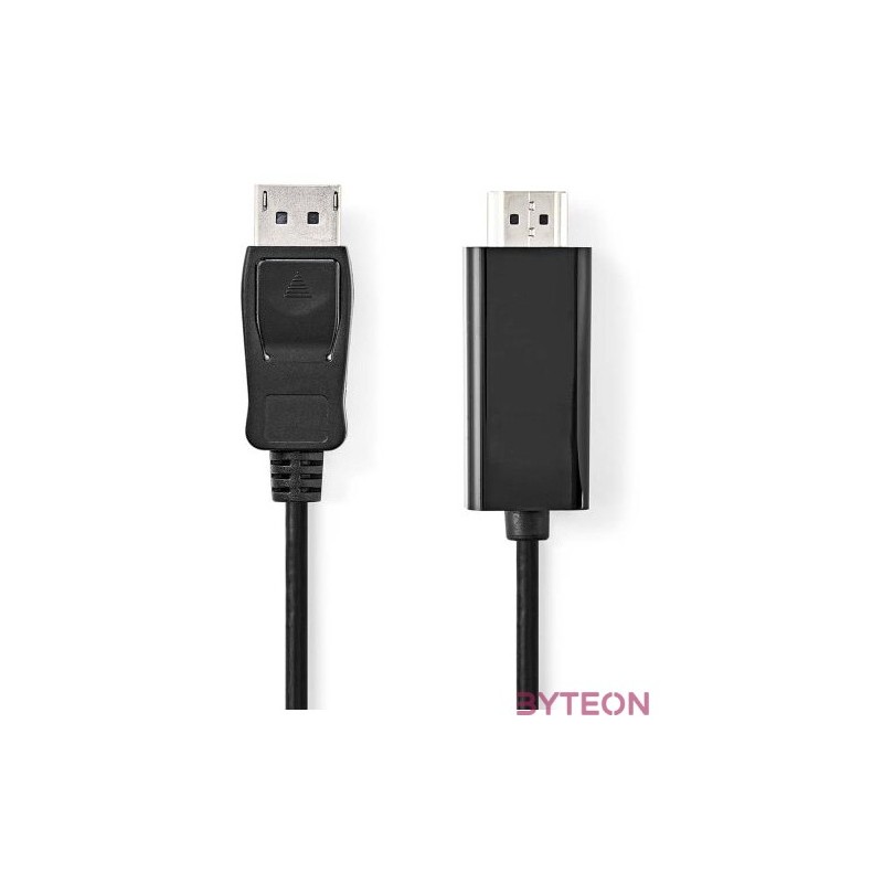 Nedis CCGL37100BK30 Displayport dugó - HDMI dugó kábel 1080p, 3m
