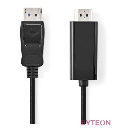 Nedis CCGL37100BK30 Displayport dugó - HDMI dugó kábel 1080p, 3m