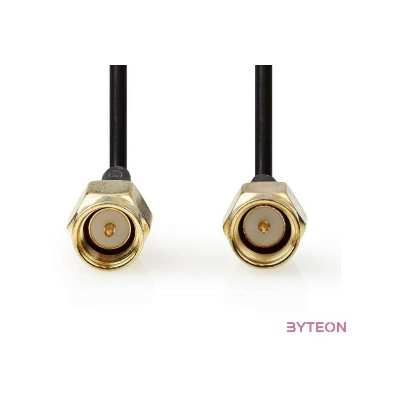 Nedis CSGL02000BK50 SMA kábel, aranyozott, 50 Ohm, árnyékolt,  5 m