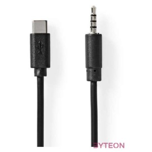 Nedis CCGL65950BK10 USB-C (USB C) dugó - 3,5 mm sztereo jack dugó  1,00 m
