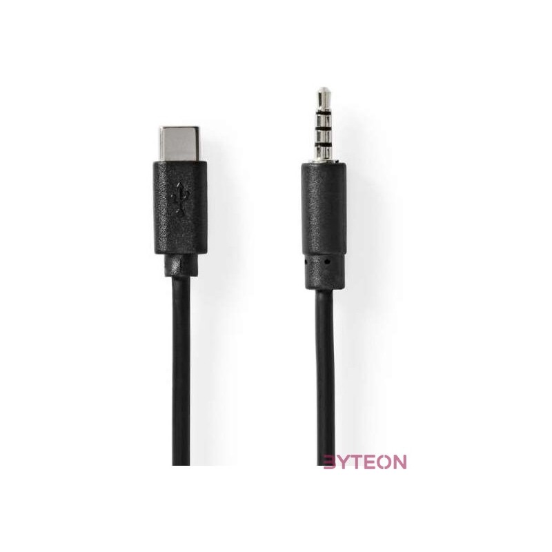 Nedis CCGL65950BK10 USB-C (USB C) dugó - 3,5 mm sztereo jack dugó  1,00 m
