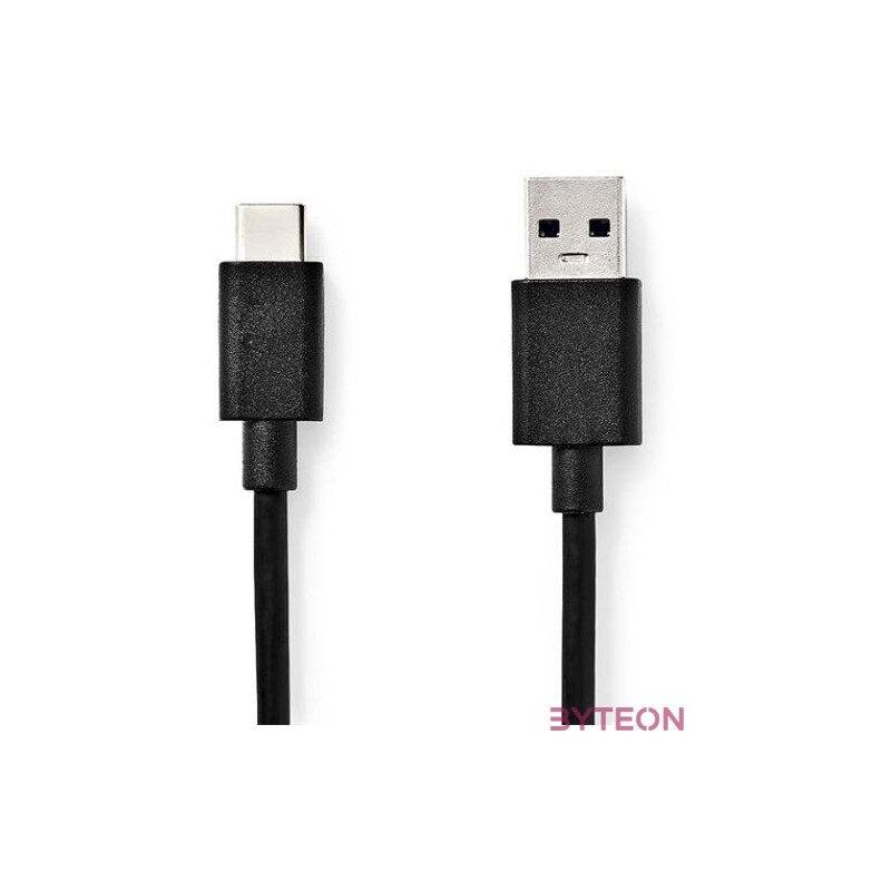 Nedis CCGL61600BK10 USB kábel, USB 3.2 Gen 1, USB-A dugó - USB-C dugó, 15 W  5 Gbps, 1 m