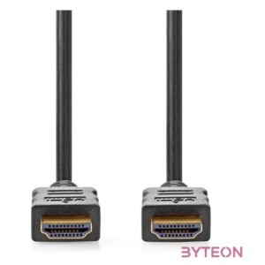 Nedis CVGL34060BK10 ultra HD HDMI kábel, HDMI dugó - dugó, 4K60Hz, ARC, 18 Gbps, aranyozott csatlakozók, hossz 1m