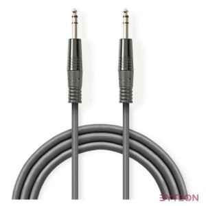 Nedis COTH23020GY50 félprofi audio kábel, 2 x 6,35mm sztereo jack dugó, hossz 5m, rugalmas