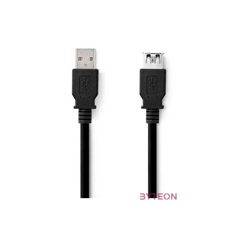 Nedis CCGL61010BK10 USB3.2 toldó , hosszabító kábel, USB A dugó, USB-A aljzat, 5 Gbps, 1m, (USB3.1, USB3.0, USB2.0)