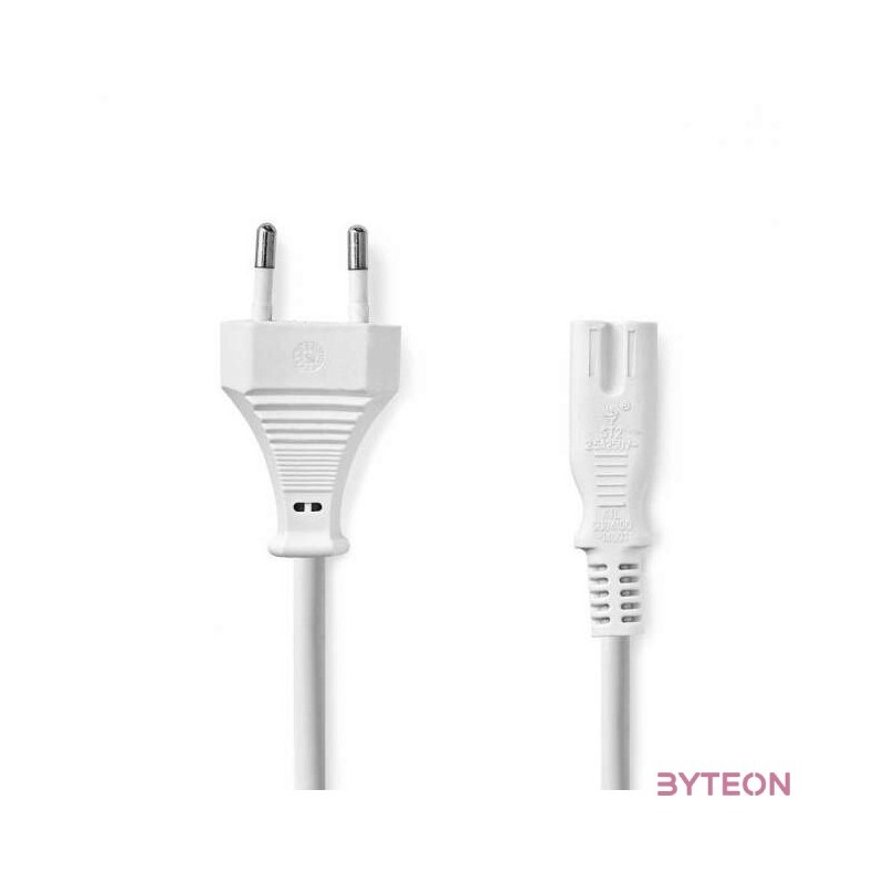 Nedis CEGL11040WT50 táp kábel IEC-320-C7, 2 x 0.75 mm, hossz 5m, fehér