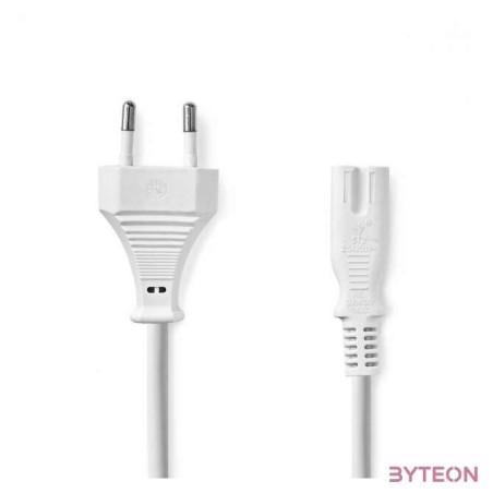 Nedis CEGL11040WT50 táp kábel IEC-320-C7, 2 x 0.75 mm, hossz 5m, fehér