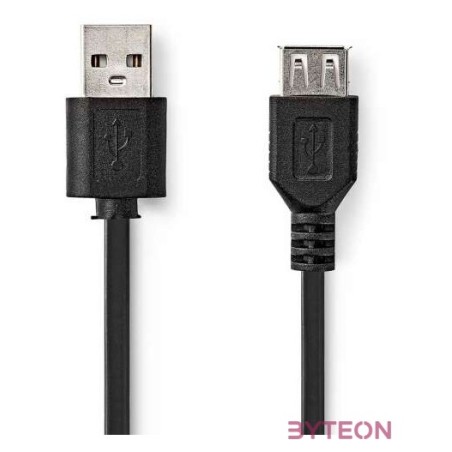 Nedis CCGL60010BK20 USB hosszabító , toldó kábel, USB2.0, hossz 2m
