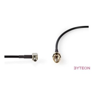 Nedis SMA kábel, SMA aljzat - TS9, 50 Ohm, 0.20m, CSGB02125BK02