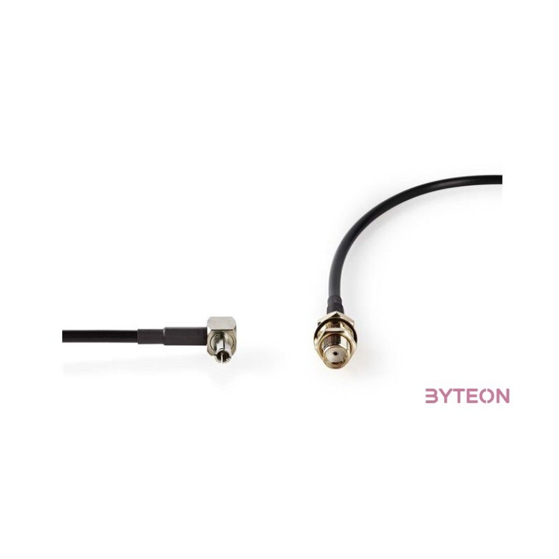 Nedis SMA kábel, SMA aljzat - TS9, 50 Ohm, 0.20m, CSGB02125BK02