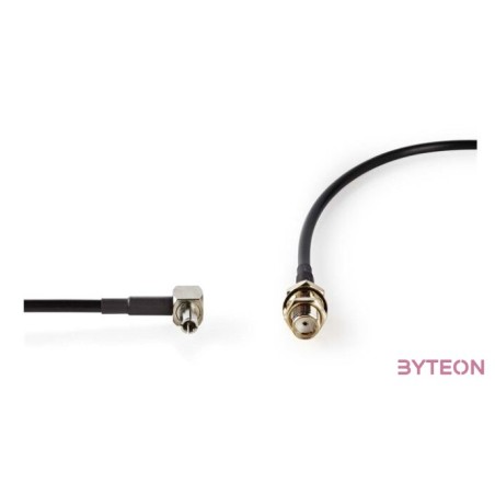 Nedis SMA kábel, SMA aljzat - TS9, 50 Ohm, 0.20m, CSGB02125BK02