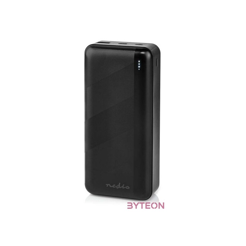 Nedis UPBKPD30000BK hordozható külső akkumulátor, powerbank 30000mAh