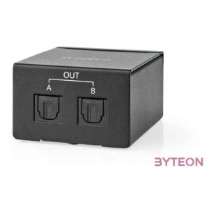 Nedis ASPL2512BK digitális audio splitter, TosLink be - 2x TosLink kimenet