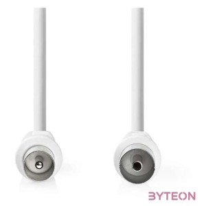 Nedis CSGL40000WT15 koax kábel, IEC (koaxiális) dugó IEC (koaxiális) hüvely Nikkelezett 90 dB 75 Ohm Dupla árny. 150m