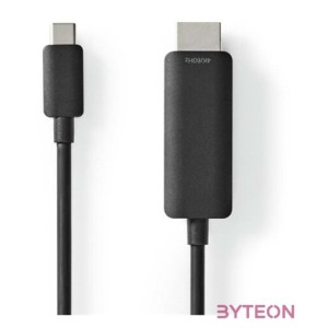 Nedis CCGL64655BK10 USB C (USB-C) - HDMI kábel, USB 3.2 Gen 1, 4K60Hz, hossz 1m