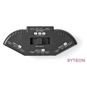 Nedia audió , videó kapcsoló, 3 port, VSWI2403BK