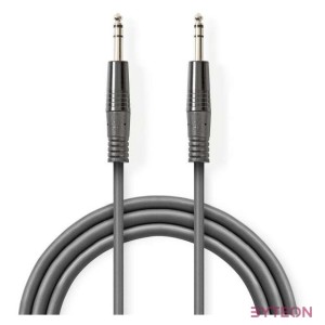 Nedis COTH23020GY50 félprofi audio kábel, 2 x 6,35mm sztereo jack dugó, hossz 5m, rugalmas