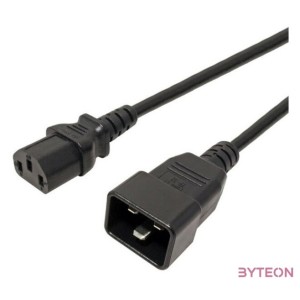 PREMIUMCORD Tápkábel C13 - C20 1m, fekete