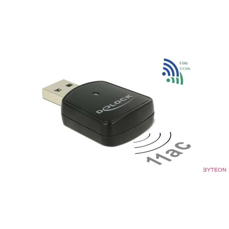 Delock 12502 Vezeték nélküli 867Mbps+300Mbps mini USB 3.0 adapter