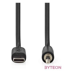 Nedis CCGL65950BK10 USB-C (USB C) dugó - 3,5 mm sztereo jack dugó  1,00 m