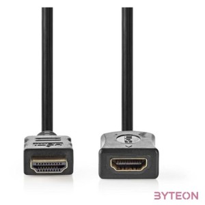 Nedis ultra HD HDMI hosszabbító (toldó) kábel CVGL34096BK10, HDMI dugó - aljzat, 4K60Hz, ARC, 10,2 Gbps, 5 m