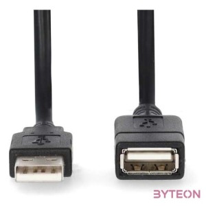 Nedis CCGL60010BK10 USB A-A (Male,Female) hosszabító , toldó kábel, USB2.0, hossz 1m