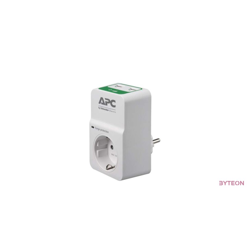 APC PM1WU2-GR SURGE PROTECTOR túlfeszültségvédő 2 USB csatlakozóval