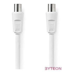 Nedis CSGL40000WT15 koax kábel, IEC (koaxiális) dugó IEC (koaxiális) hüvely Nikkelezett 90 dB 75 Ohm Dupla árny. 150m