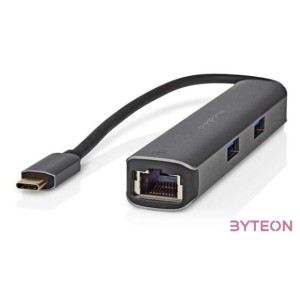 Nedis CCBW64210AT02 USB-C (USB C) dugó - 3x USB, HDMI, RJ45, 5 Gbps