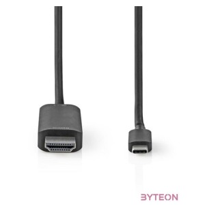 Nedis CCGL64655BK10 USB C (USB-C) - HDMI kábel, USB 3.2 Gen 1, 4K60Hz, hossz 1m