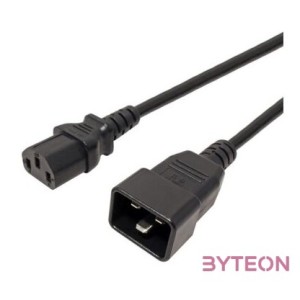 PREMIUMCORD Tápkábel C13 - C20 1m, fekete