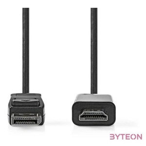 Nedis CCGL37100BK30 Displayport dugó - HDMI dugó kábel 1080p, 3m