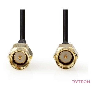 Nedis CSGL02000BK50 SMA kábel, aranyozott, 50 Ohm, árnyékolt,  5 m