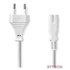 Nedis CEGL11040WT30 táp kábel IEC-320-C7, 2 x 0.75 mm, hossz 3m, fehér