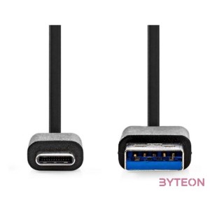 Nedis CCGL61600BK10 USB kábel, USB 3.2 Gen 1, USB-A dugó - USB-C dugó, 15 W  5 Gbps, 1 m