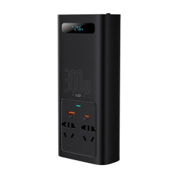 Baseus 300W, 24V, CN / EU autós inverter (fekete)