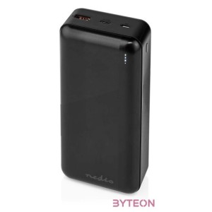 Nedis UPBKPD30000BK hordozható külső akkumulátor, powerbank 30000mAh