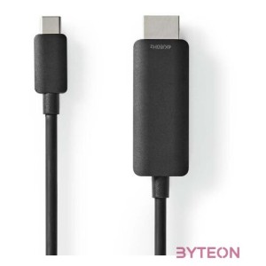 Nedis CCGL64655BK10 USB C (USB-C) - HDMI kábel, USB 3.2 Gen 1, 4K60Hz, hossz 1m