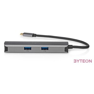 Nedis CCBW64210AT02 USB-C (USB C) dugó - 3x USB, HDMI, RJ45, 5 Gbps