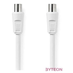 Nedis CSGL40000WT15 koax kábel, IEC (koaxiális) dugó IEC (koaxiális) hüvely Nikkelezett 90 dB 75 Ohm Dupla árny. 150m