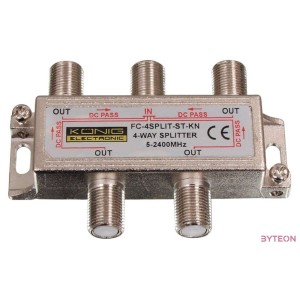 Nedis F elosztó 1-be - 4-ki, 5 - 2400 MHz  6,5 dB, SSPL410ME