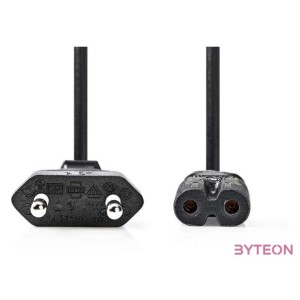 Nedis CEGL11040BK30 táp kábel IEC-320-C7, 2 x 0.75 mm, hossz 3m