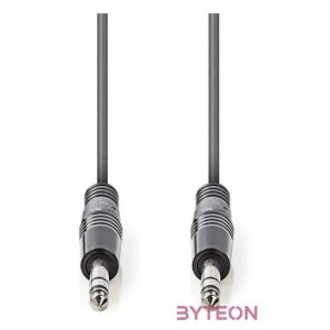 Nedis COTH23020GY50 félprofi audio kábel, 2 x 6,35mm sztereo jack dugó, hossz 5m, rugalmas